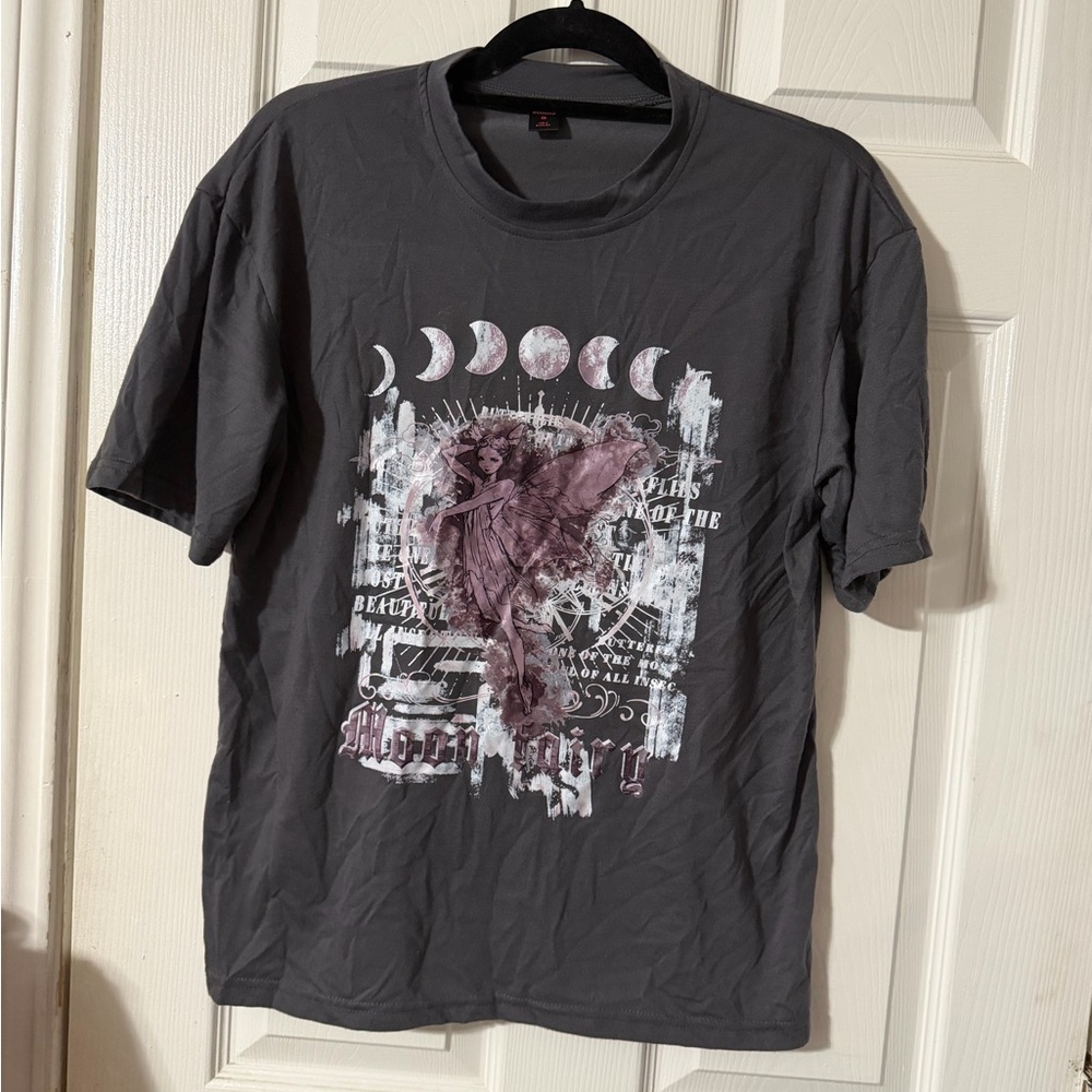 ROMWE Charcoal Graphic Tee